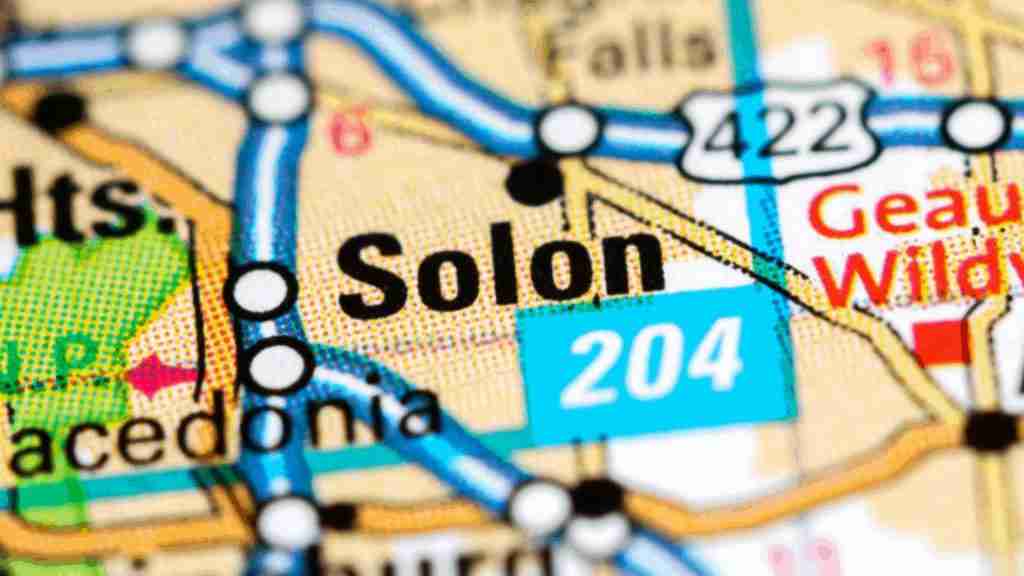 Solon, OH on a map - Moving to Solon 2019