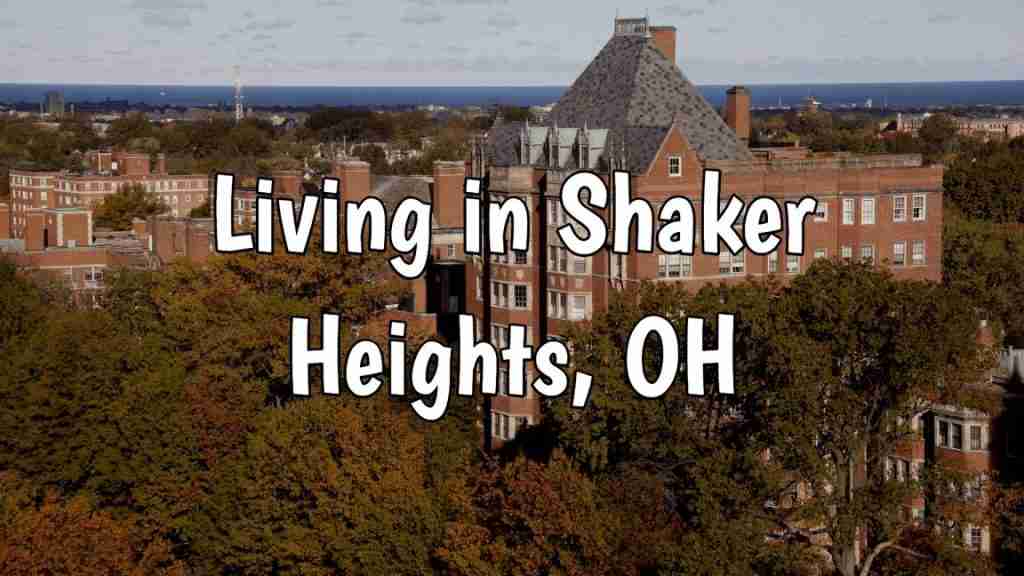 Aerial view of Shaker Heights, OH historical building.