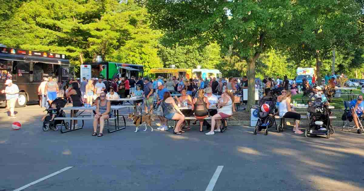 Reynoldsburg residents gathered at Food Truck Friday