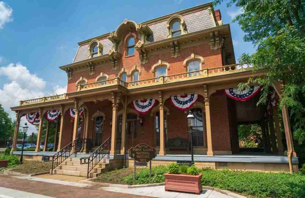 First ladies national historic site with an old brick home museum in ohio