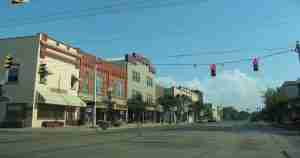 View of Orrville OH Main Street during a summer day