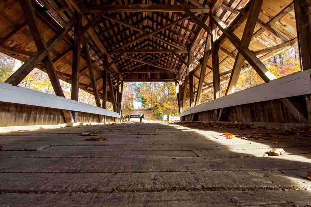 A covered bridge in lancaster ohio 